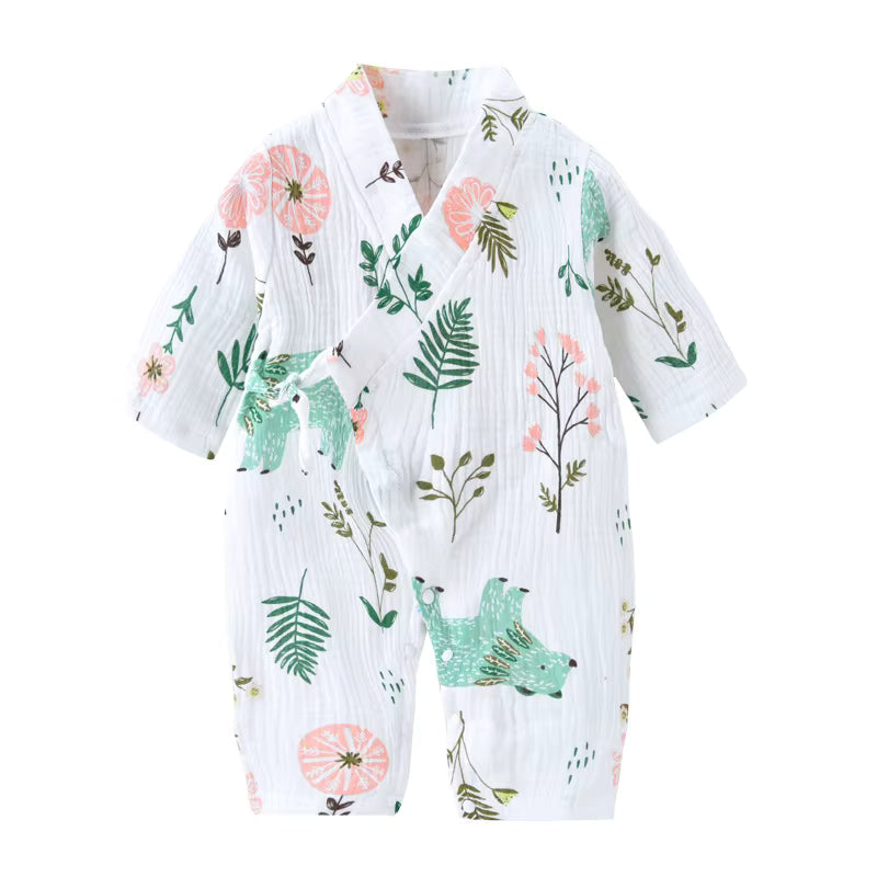 Barboteuse Kimono Bébé en Gaze de Coton