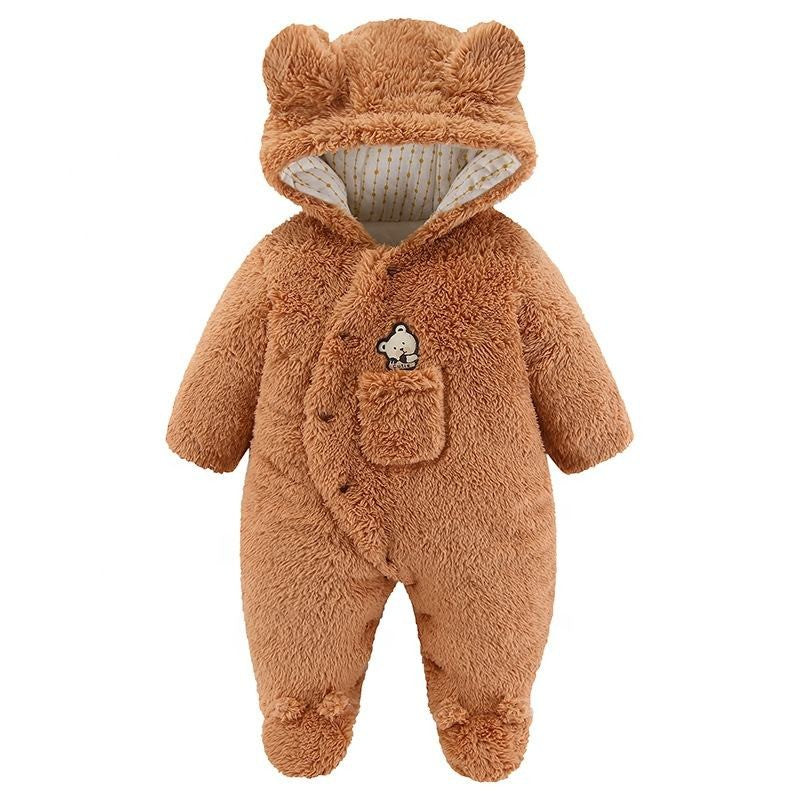 Tutina in peluche con orsetto