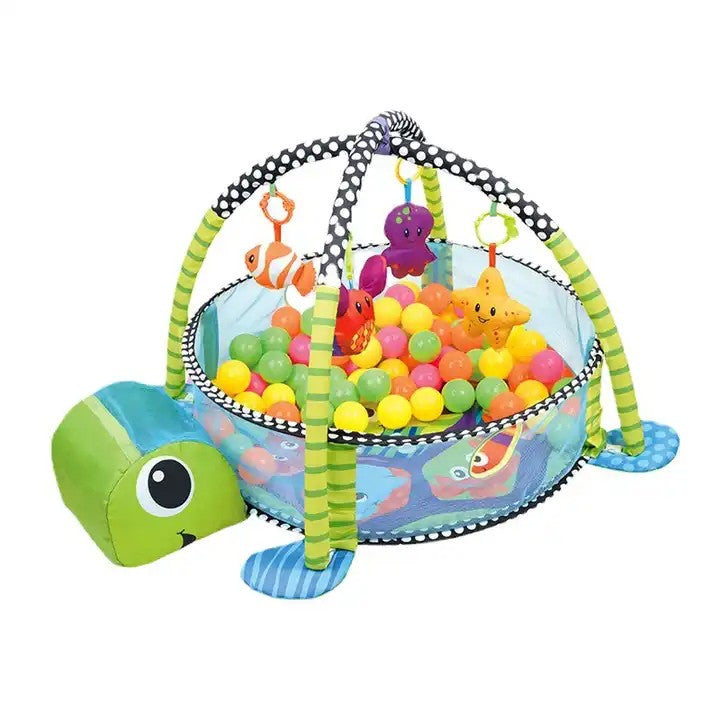 Tappeto gioco 3 in 1 con piscina di palline
