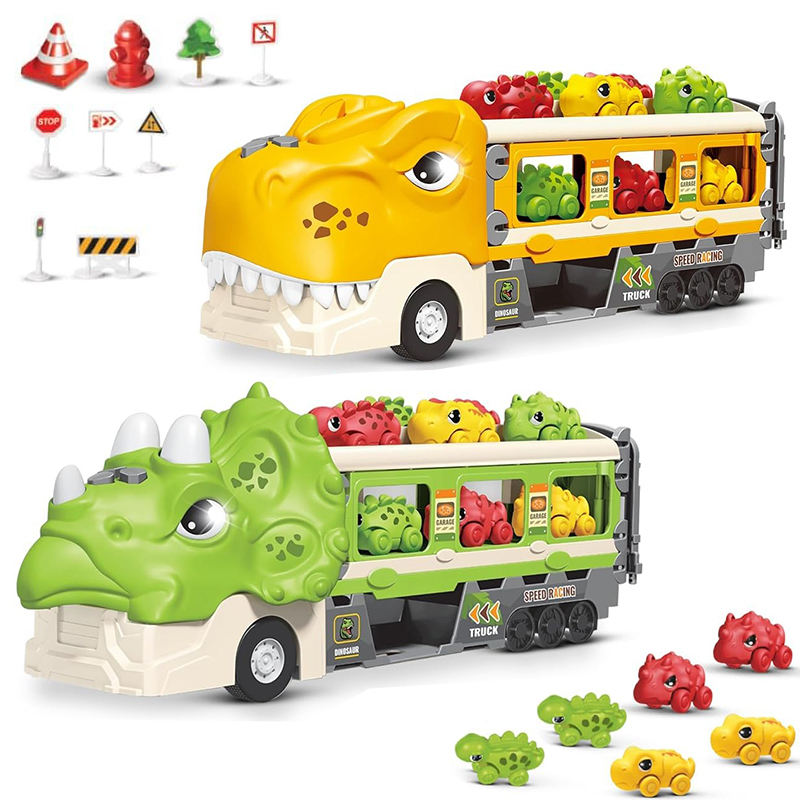 Dinosaur Truck with Cars