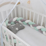 Braided crib bumper for baby