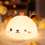 Veilleuse LED Rechargeable en Silicone pour Bébé - Cerf