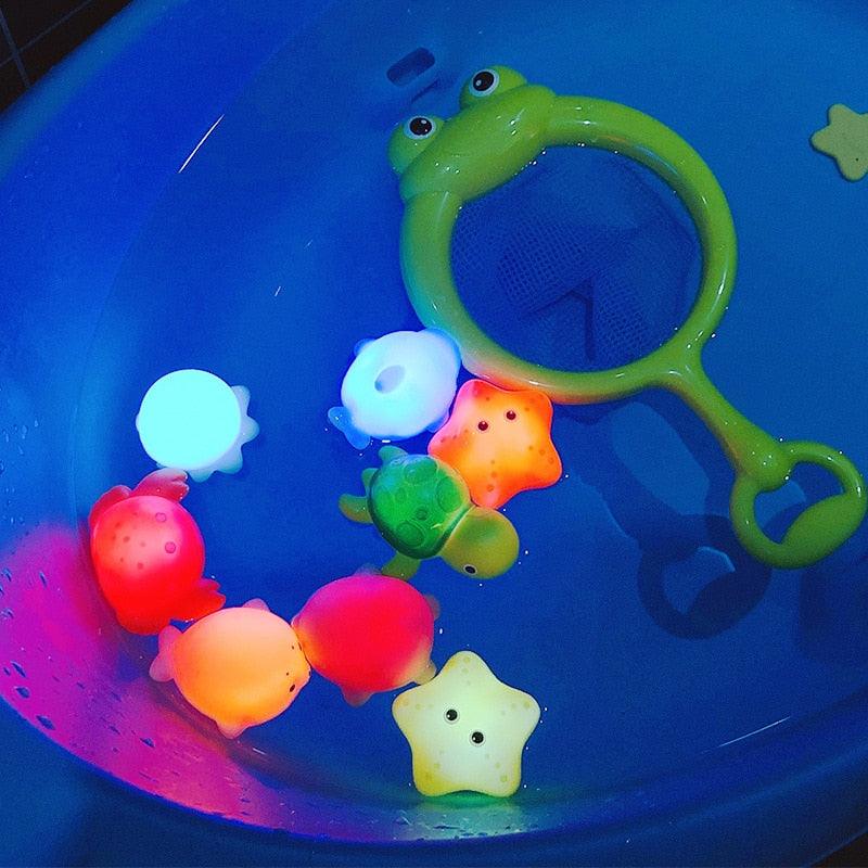 Jouet de bain lumineux en forme d'animaux marins