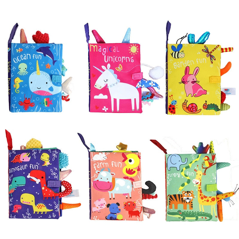 Livre en tissu Montessori pour Bébé