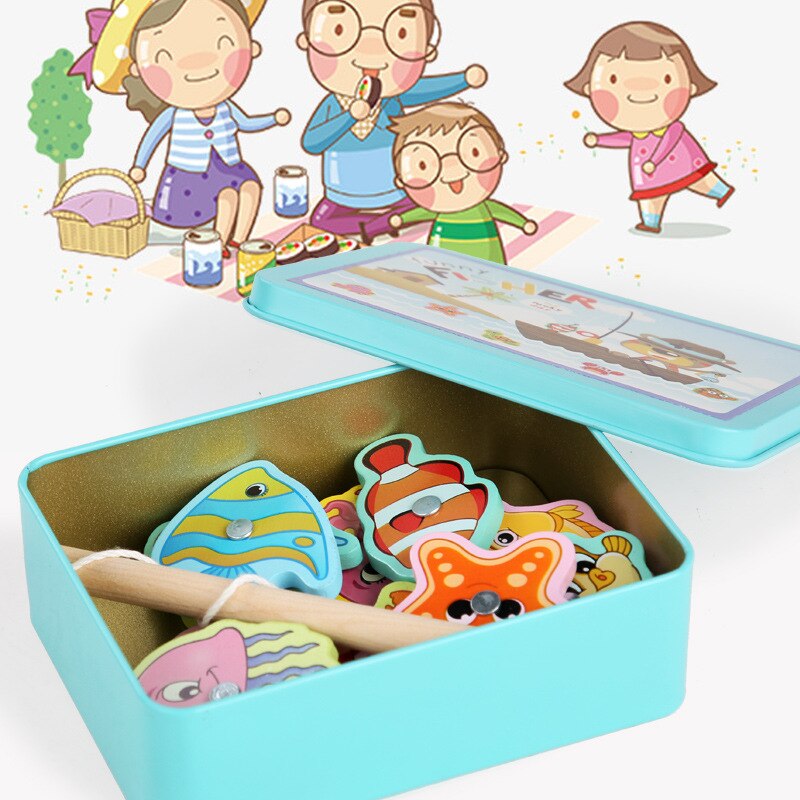 Jouets de Pêche aux poissons magnétiques Montessori