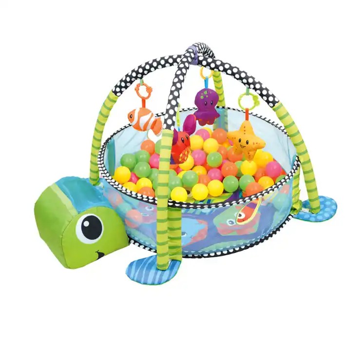 Tappeto gioco 3 in 1 con piscina di palline