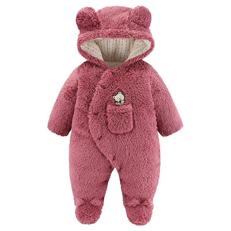 Tutina in peluche con orsetto