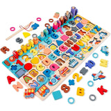 Puzzle Alfabeto, Numeri e Forme in Legno