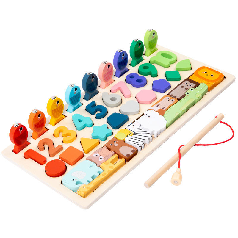 Puzzle Montessori Chiffres Formes et Pêche