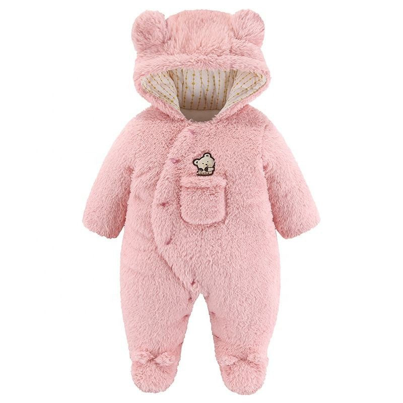 Tutina in peluche con orsetto