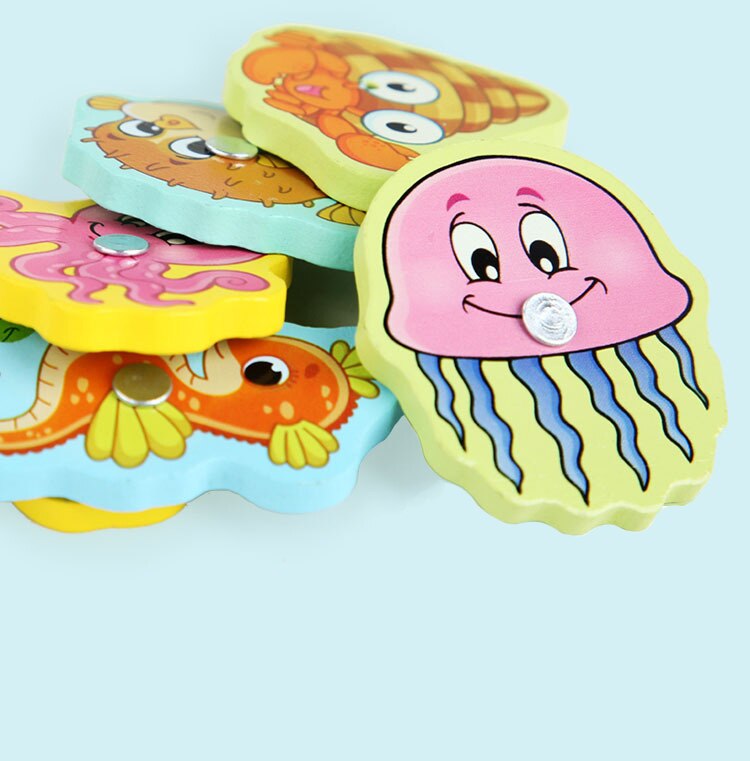 Jouets de Pêche aux poissons magnétiques Montessori