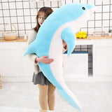 Grande peluche di delfino per bambino