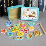 Jouets de Pêche aux poissons magnétiques Montessori