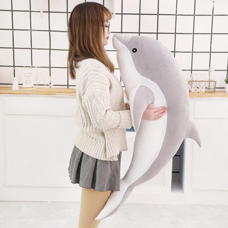 Grande peluche di delfino per bambino