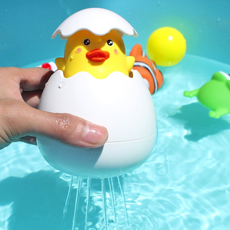 Giocattolo da Bagno a Forma di Uovo per Neonati con Motivi Adorabili