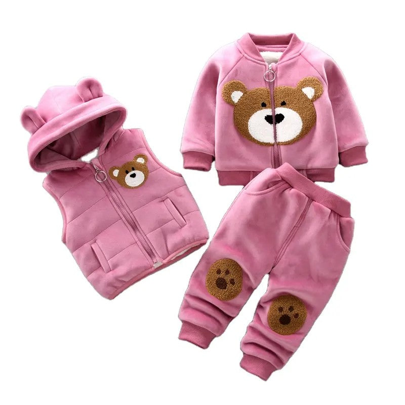 3-Piece Velvet Set for Boys and Girls