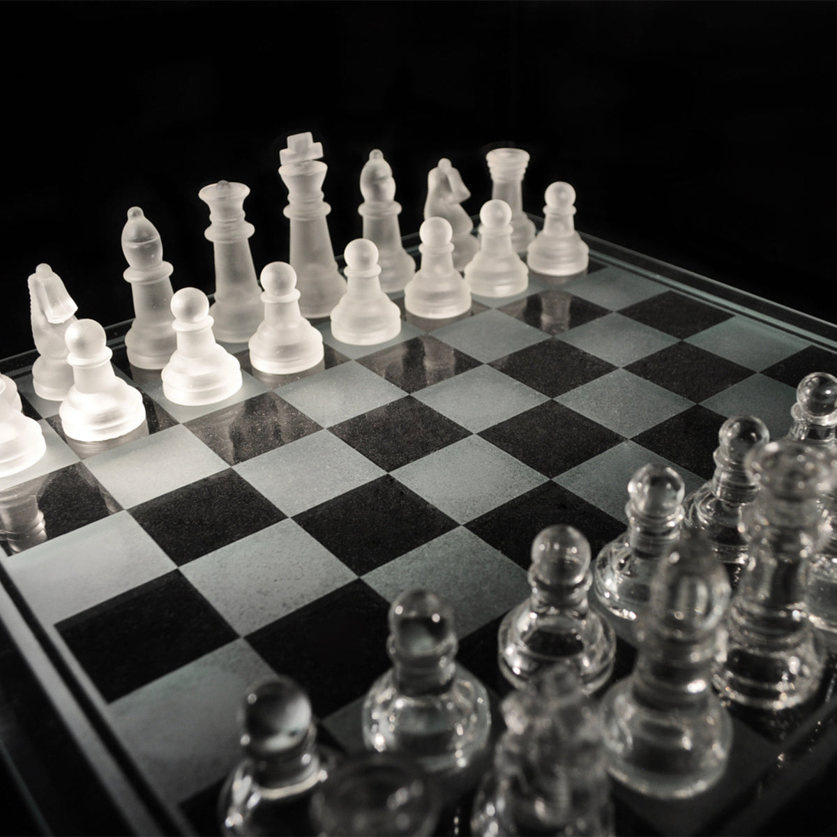 Jeu d'Échecs en Verre