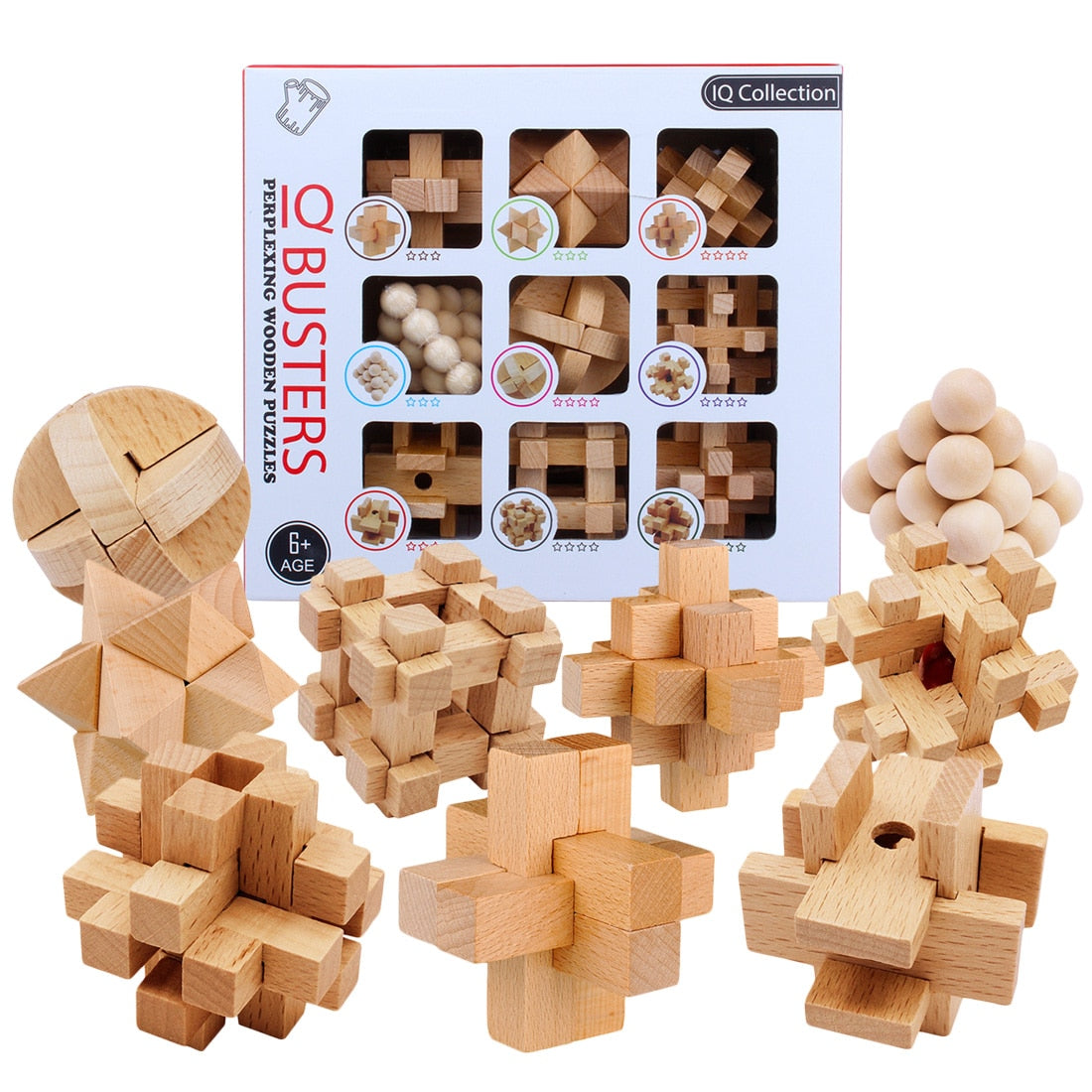 Coffret Casse-tête 9 pièces en Bois