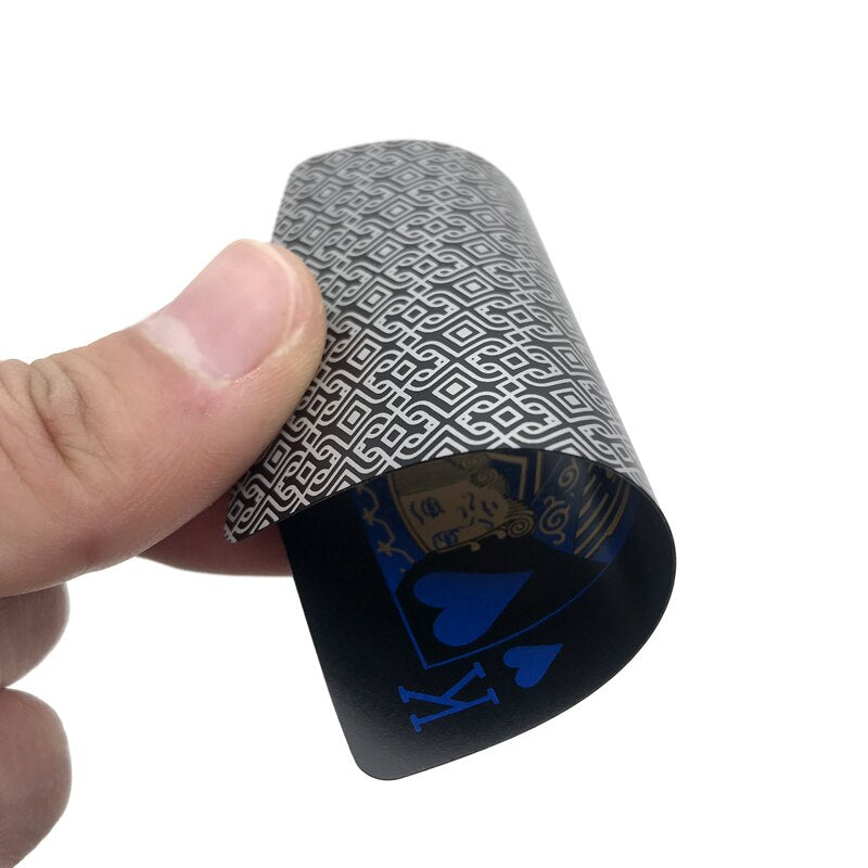 Jeu de cartes étanche – Design or et noir élégant & indéchirable