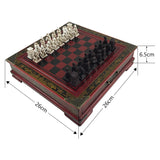 Jeu d'Échecs en Bois Sculpté
