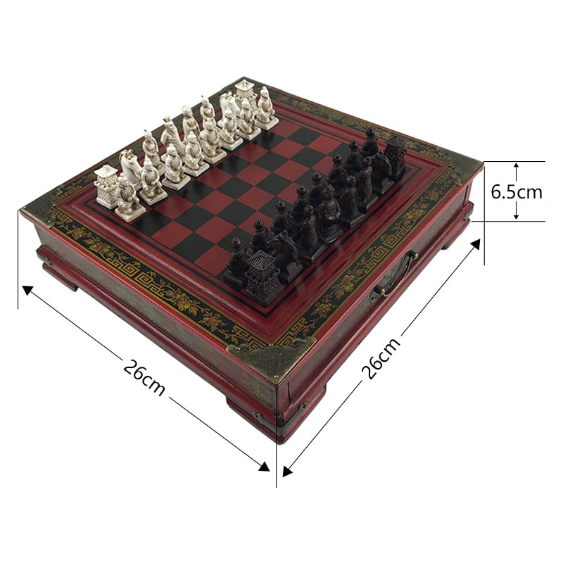 Jeu d'Échecs en Bois Sculpté
