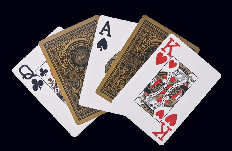 Jeu de Cartes Étanche Doré