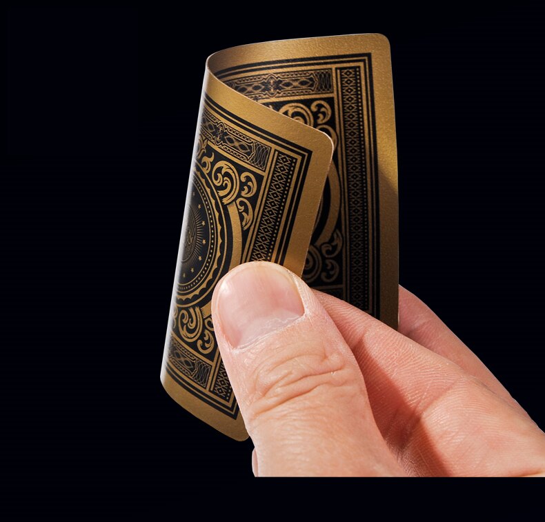 Jeu de Cartes Étanche Doré