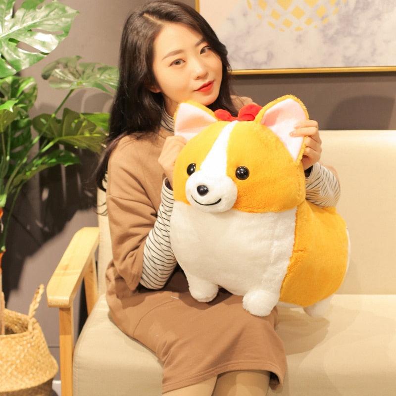 Adorabile peluche cane Corgi per bambini
