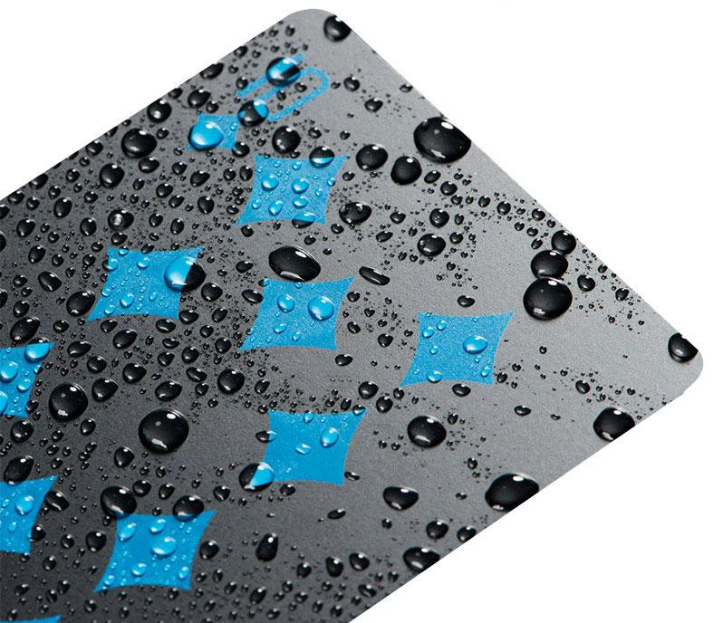 Jeu de Cartes Étanche Bleu sur fond Noir