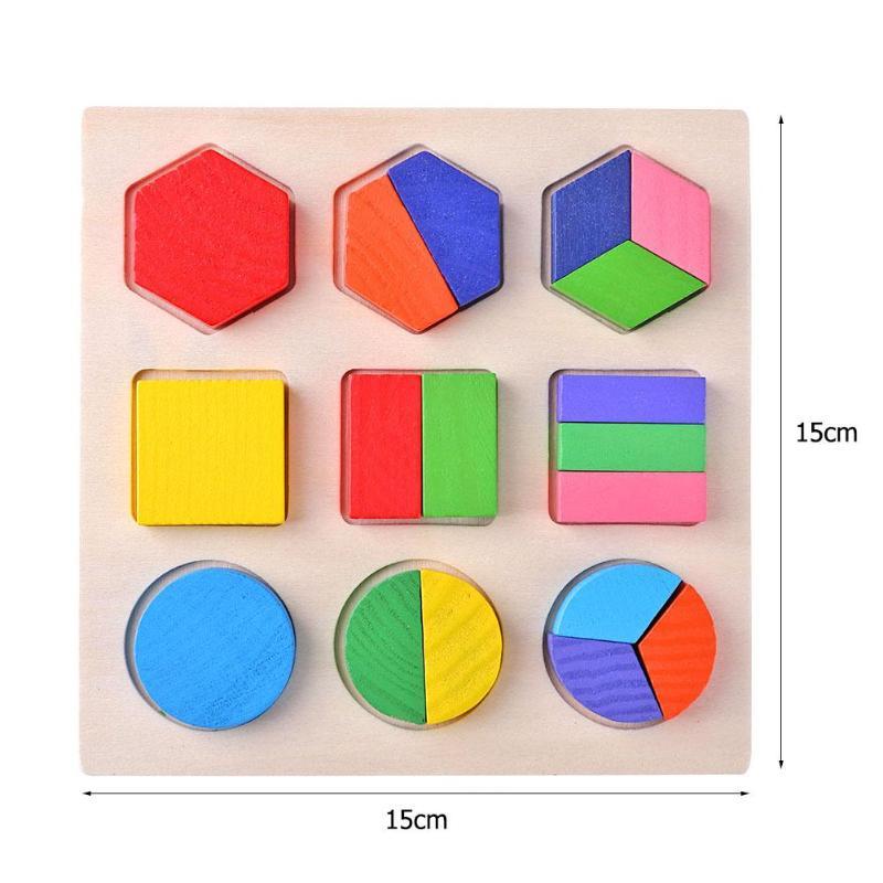 Puzzle forme geometriche Montessori in legno