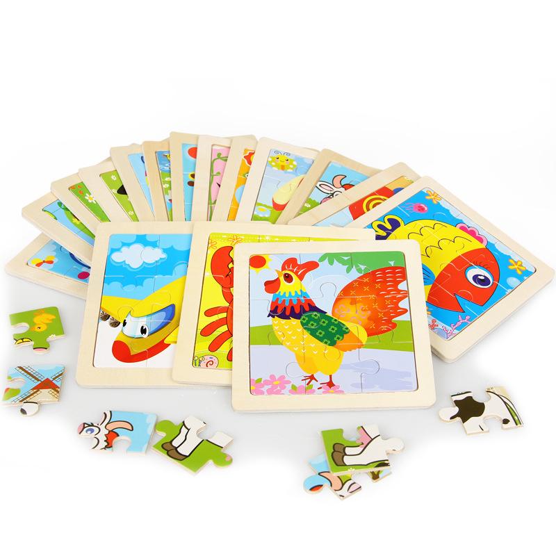Lot de 10 Puzzles en Bois pour Enfant