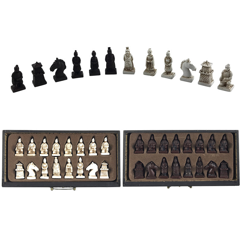 Jeu d'Échecs en Bois Sculpté