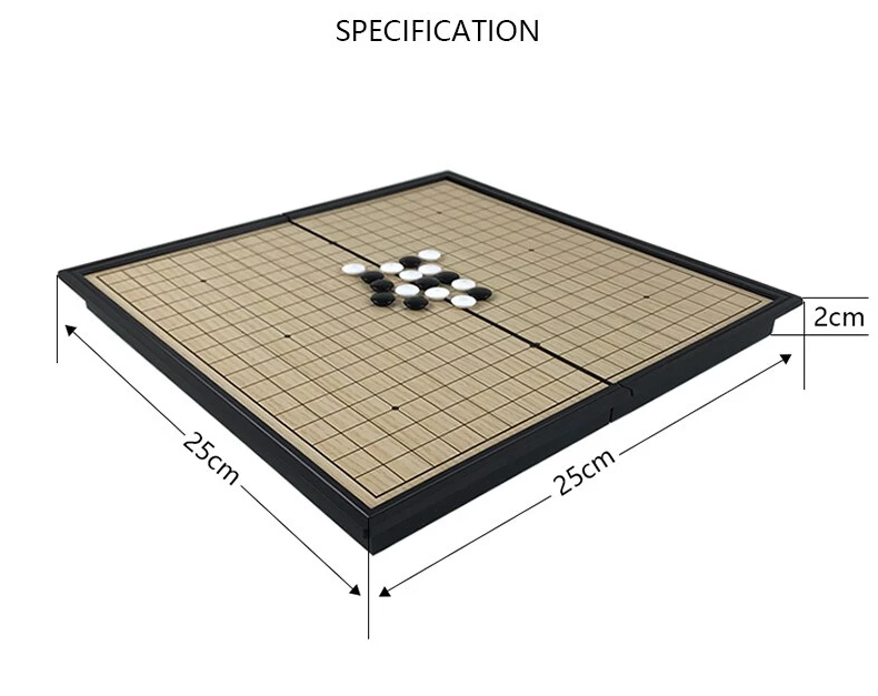 Jeu de Go magnétique pliable – Plateau 19x19 de voyage