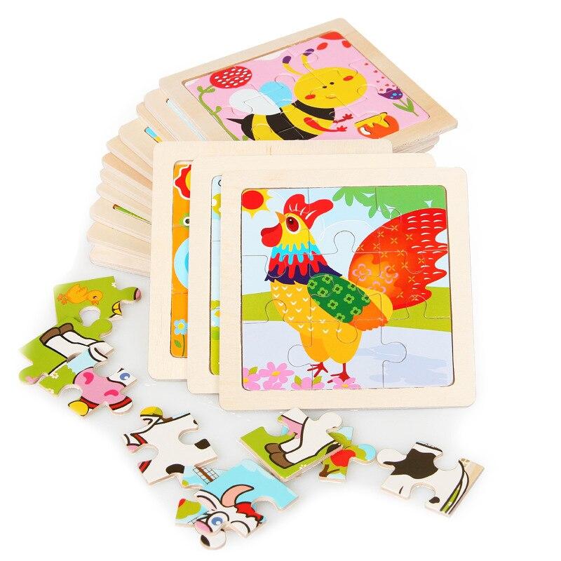 Lot de 10 Puzzles en Bois pour Enfant