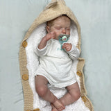 Reborn baby boy with closed eyes - Leo