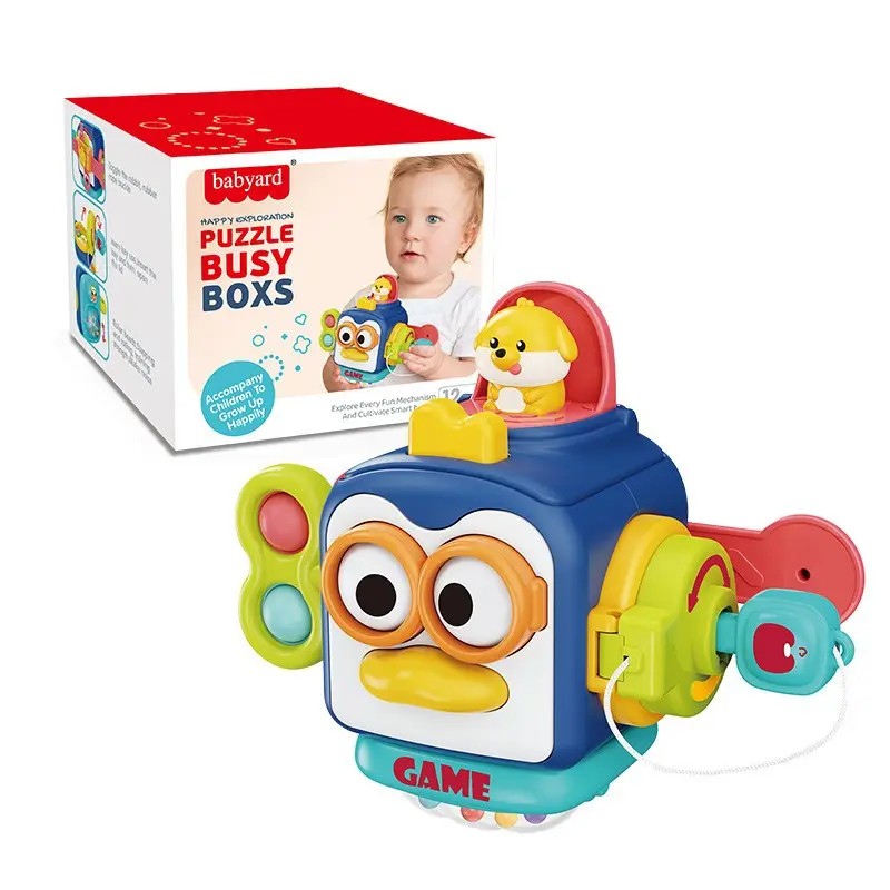 Jouet Sensoriel Bébé Cube d'éveil Montessori