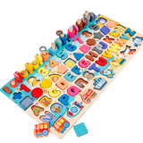 Puzzle Alfabeto, Numeri e Forme in Legno