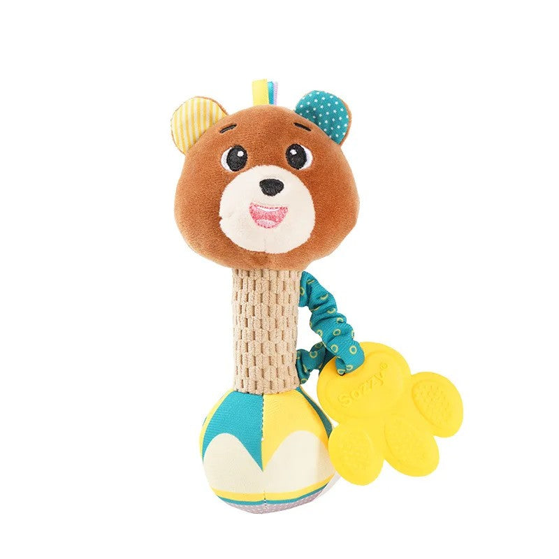 Sonaglino in Peluche con Anello da Dentizione Neonato
