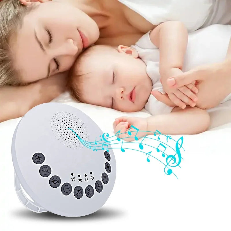 Machine à bruit blanc portable pour bébé – 6 sons naturels et support pliable