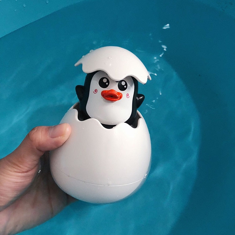 Giocattolo da Bagno a Forma di Uovo per Neonati con Motivi Adorabili
