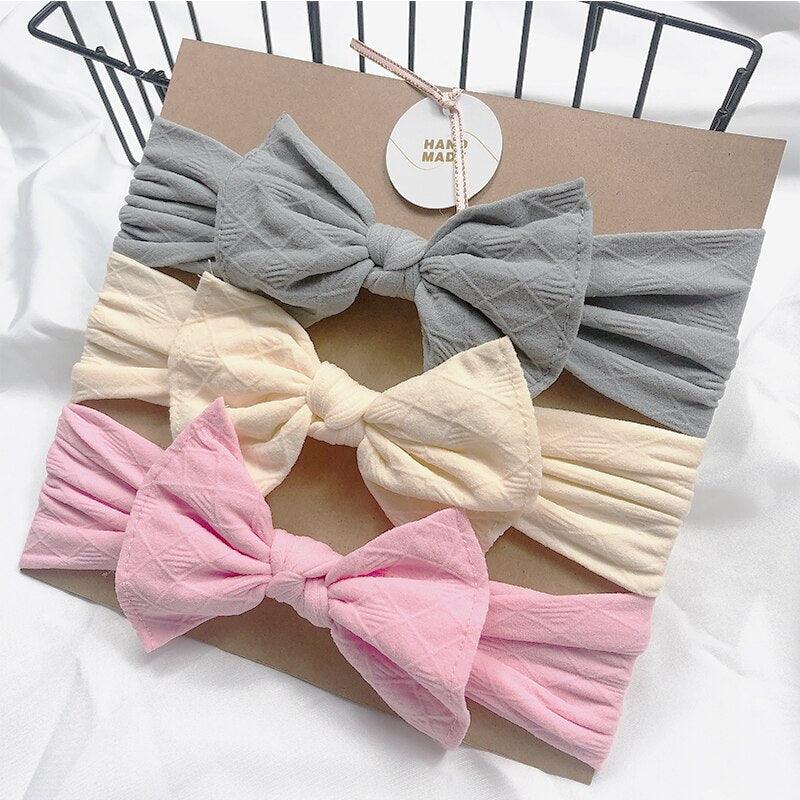 Bandeau fille 3 couleurs unies (lot de 3)