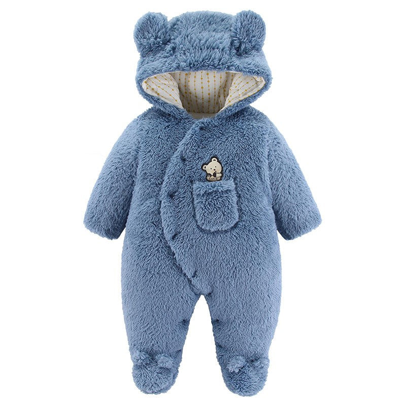 Tutina in peluche con orsetto