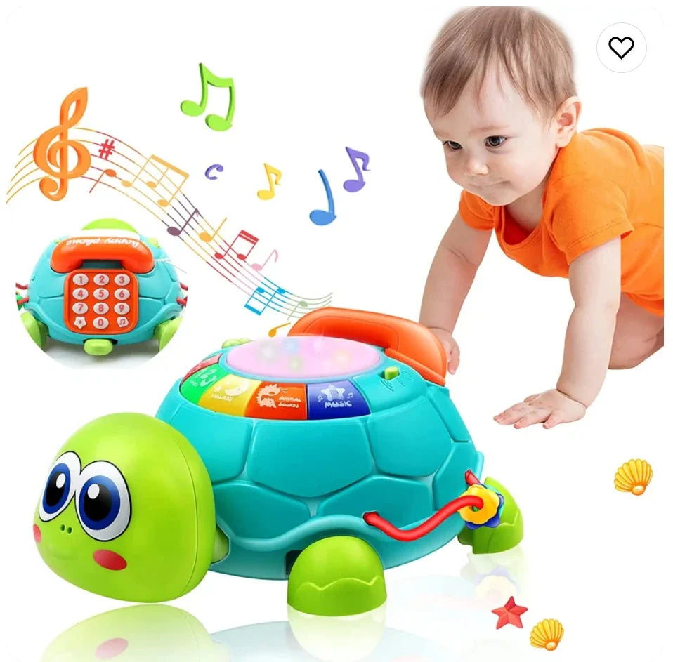Giocattolo Tartaruga Musicale per Neonati con Telefono