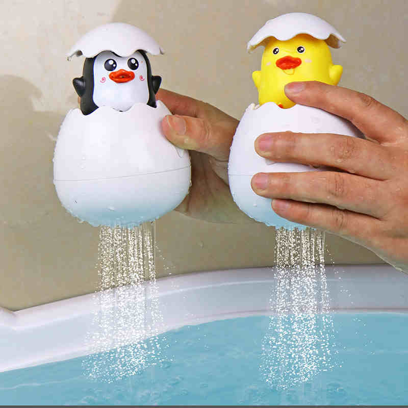 Giocattolo da Bagno a Forma di Uovo per Neonati con Motivi Adorabili