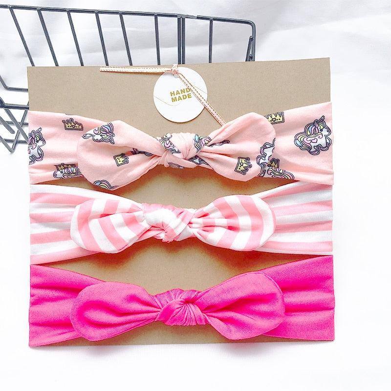 Fascia per bambina colori rosa (confezione da 3)