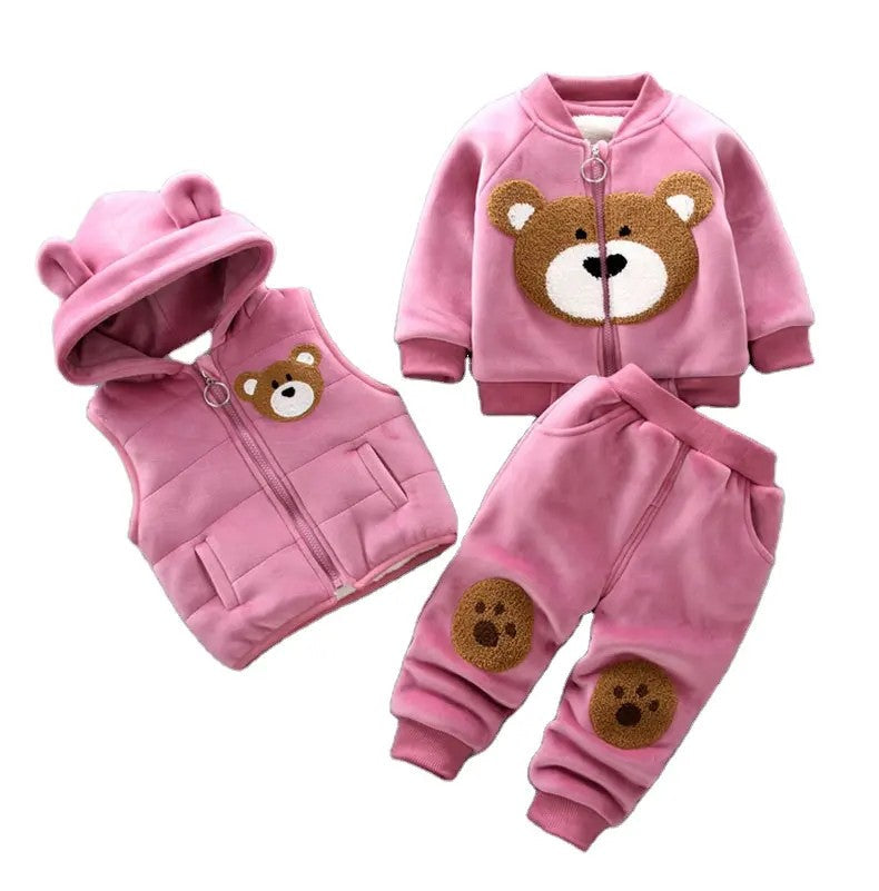 3-Piece Velvet Set for Boys and Girls