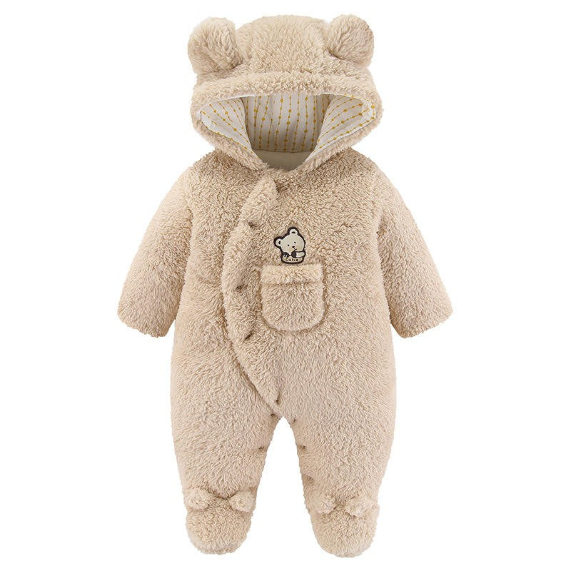 Tutina in peluche con orsetto