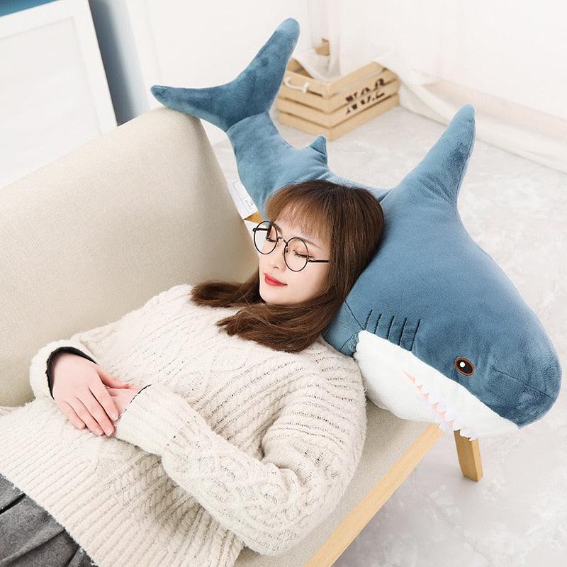 Grande peluche di squalo per bambini