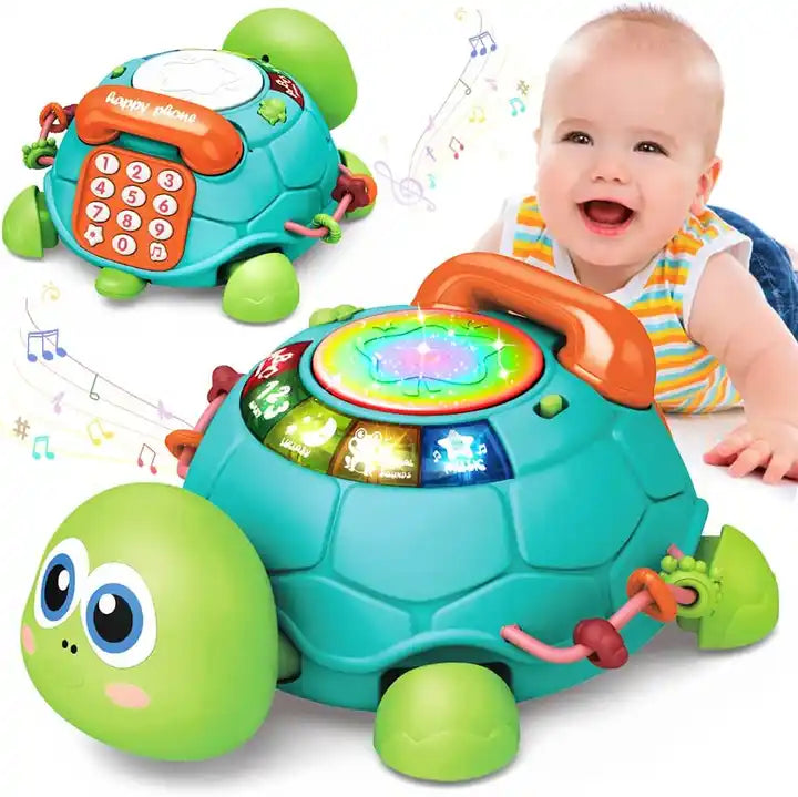 Giocattolo Tartaruga Musicale per Neonati con Telefono