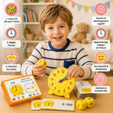 Children's Educational Clock – Montessori Kit – Puzzle Cards – Ages 3+